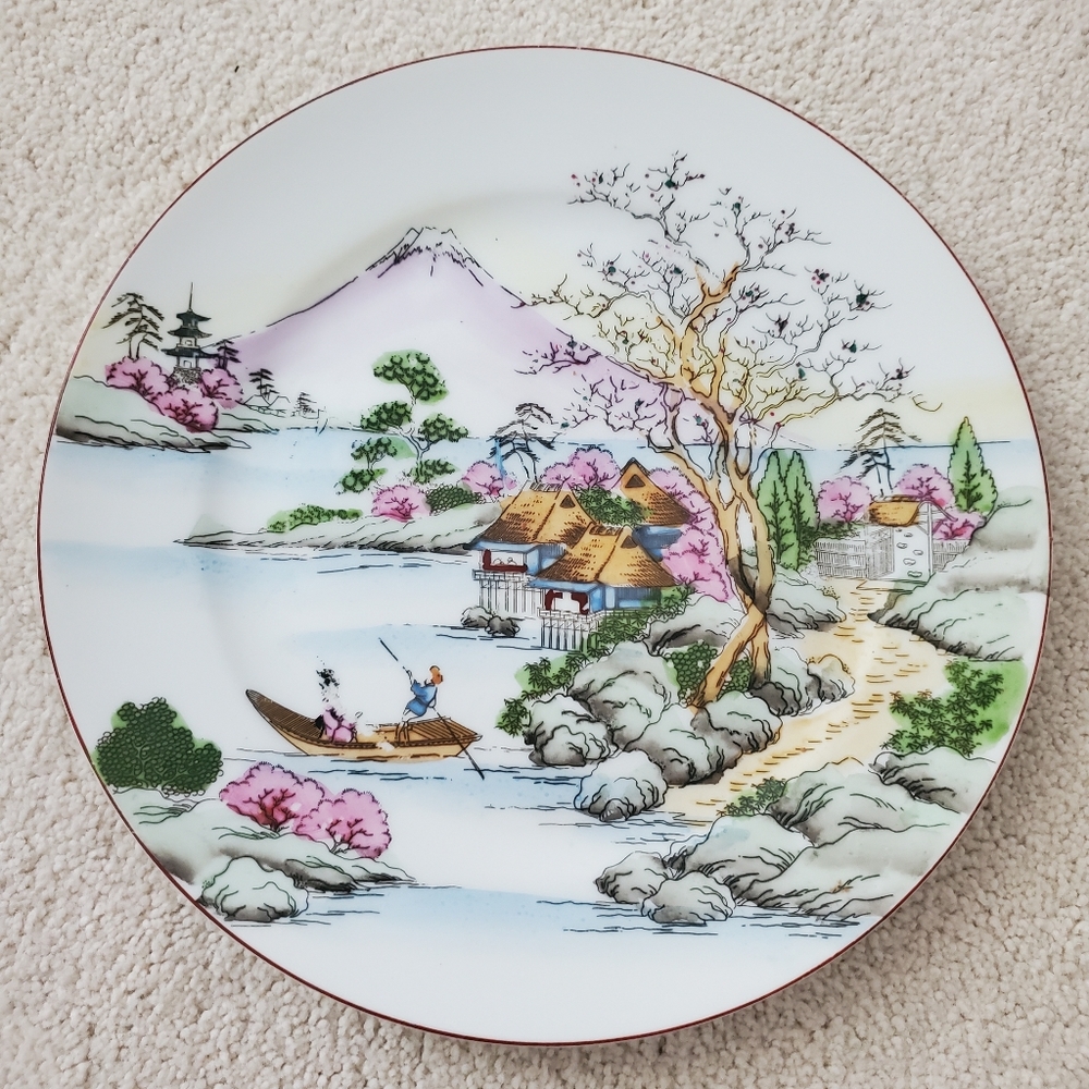 Vintage Hand Painted 10" Japanese Plate